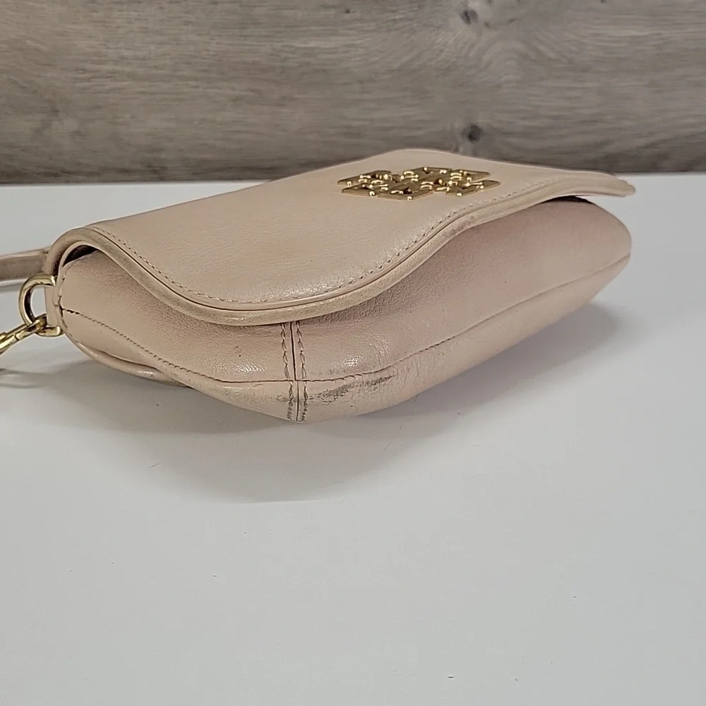 Tory Burch Pale Pink Small Leather Crossbody Shoulder Bag with Gold Hardware - Picture 8 of 12